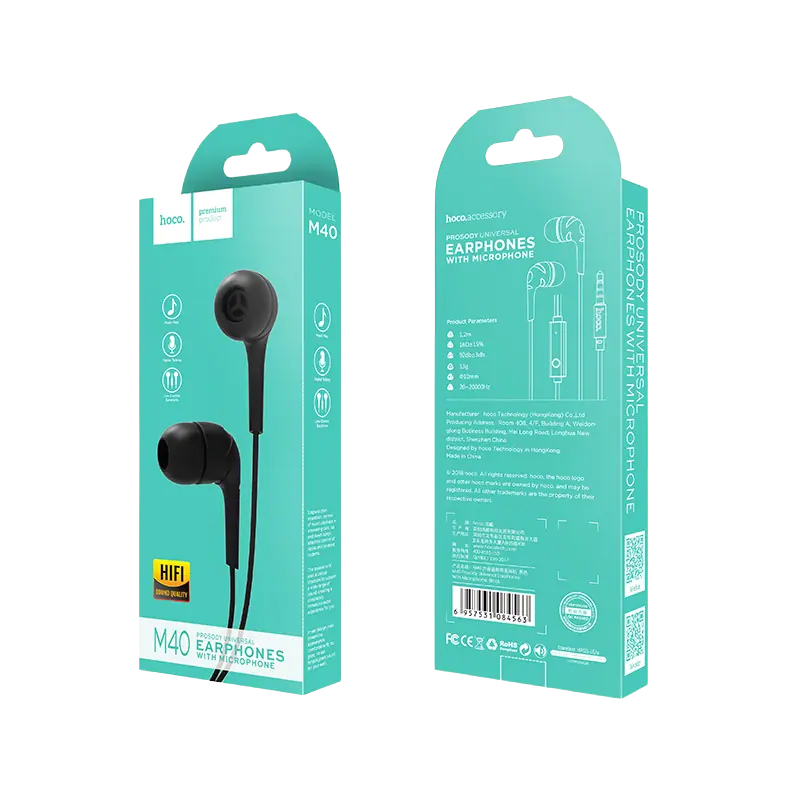 AUDÍFONOS HOCO M40 MANOS LIBRES CONEXIÓN JACK 3.5mm